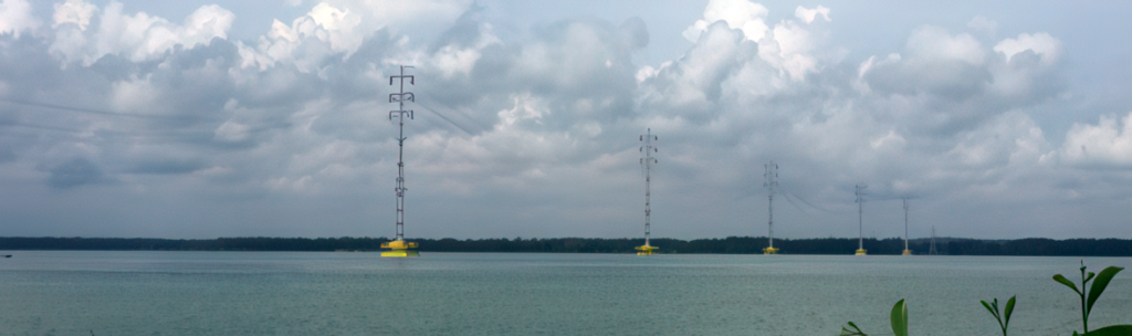 Figure 42. River crossing—double-circuit, 275-kV line Figure 42. River crossing—double-circuit, 275-kV line