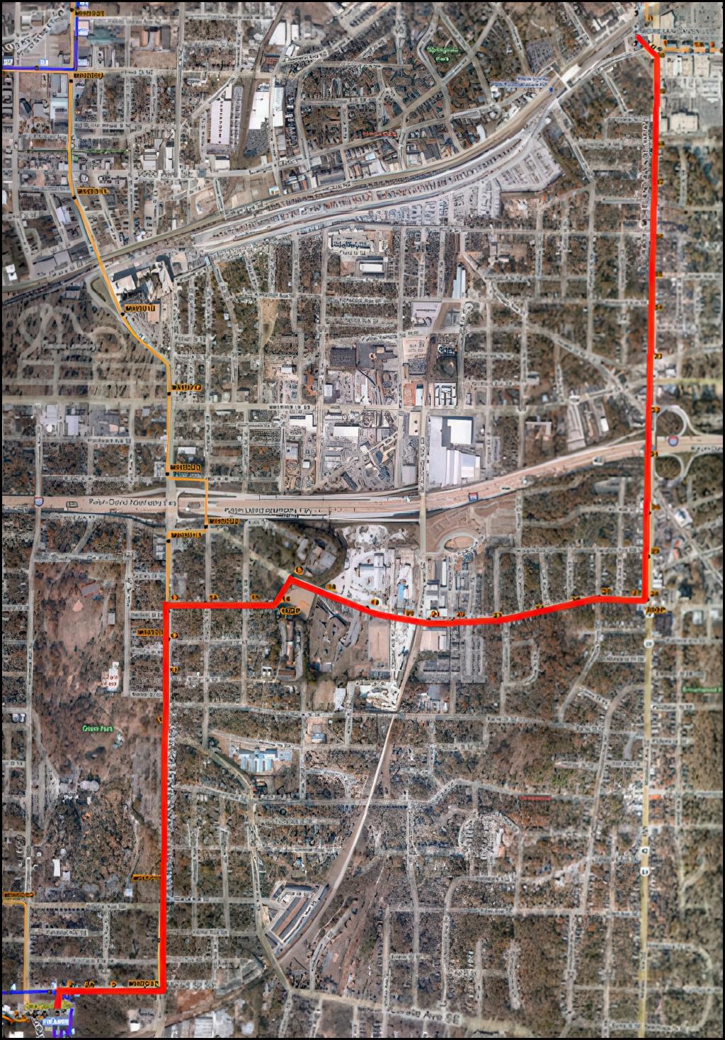 Figure 5. A 115-kV corridor along urban streets Figure 5. A 115-kV corridor along urban streets