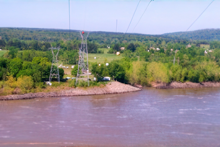Figure 11. A 161-kV transmission line that crosses the Arkansas River Figure 11. A 161-kV transmission line that crosses the Arkansas River