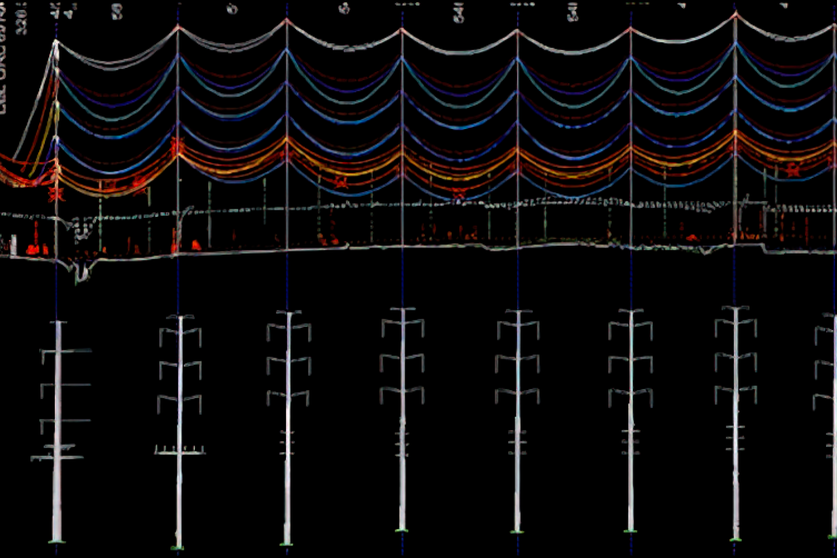 PLS-CADD model for the new 69-kV line