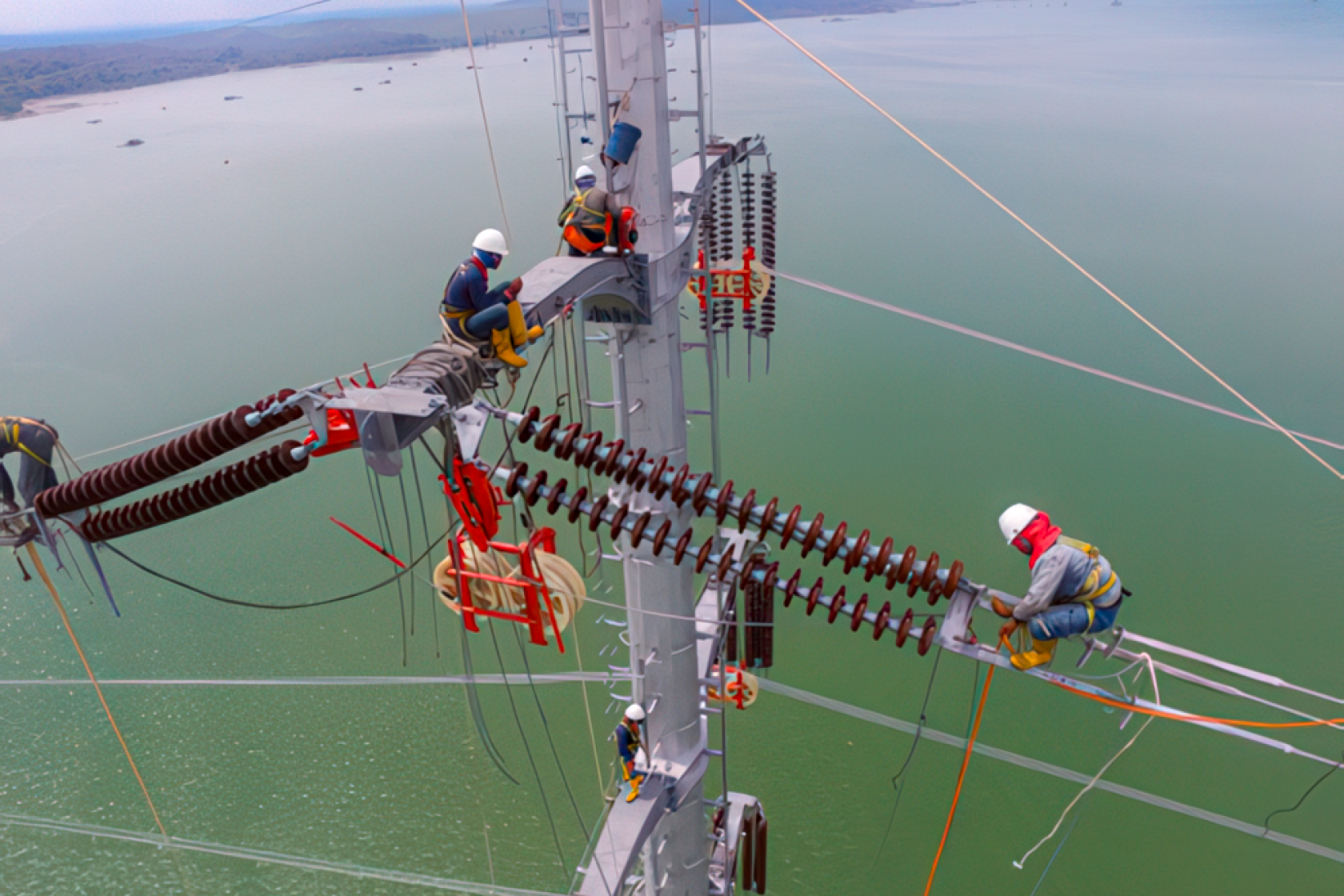 Mid-river dead-end assembly installation